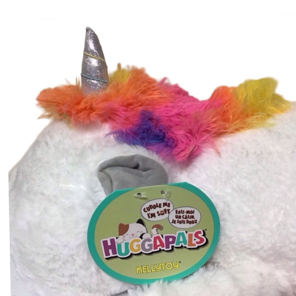 HuggaPals 20”H White Unicorn (NWT) - Picture 6 of 8
